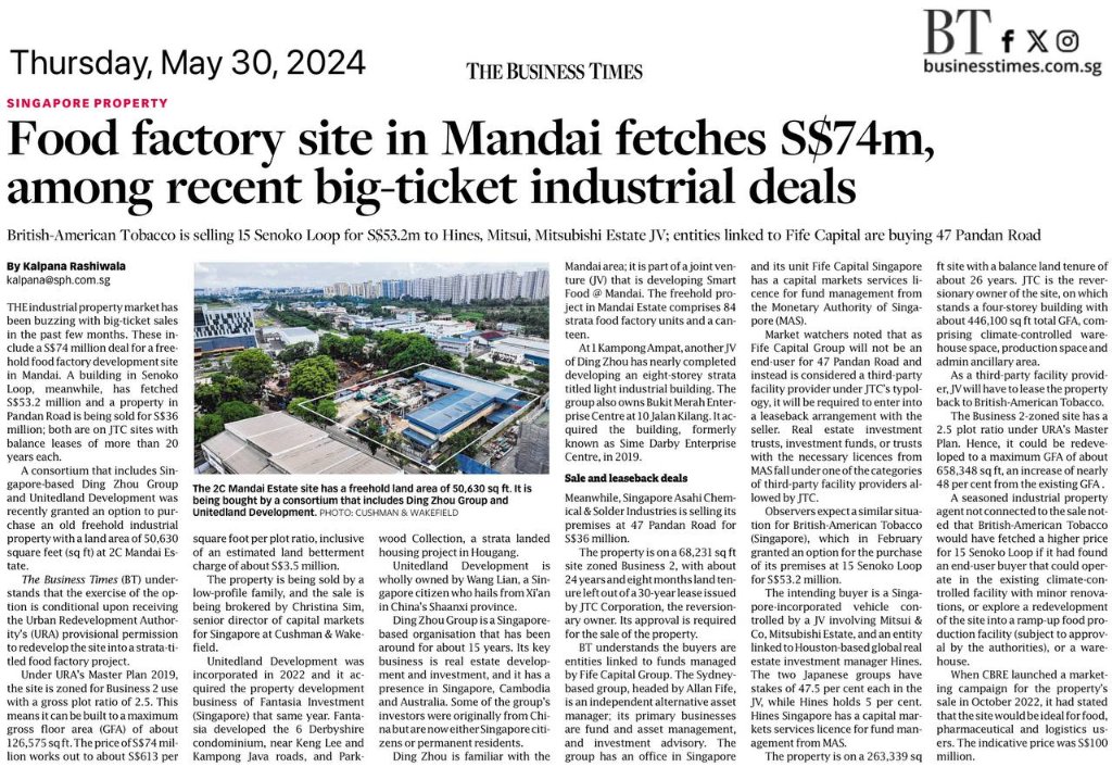 Rental rates remain key factor in influencing industrial space location choices: NUS