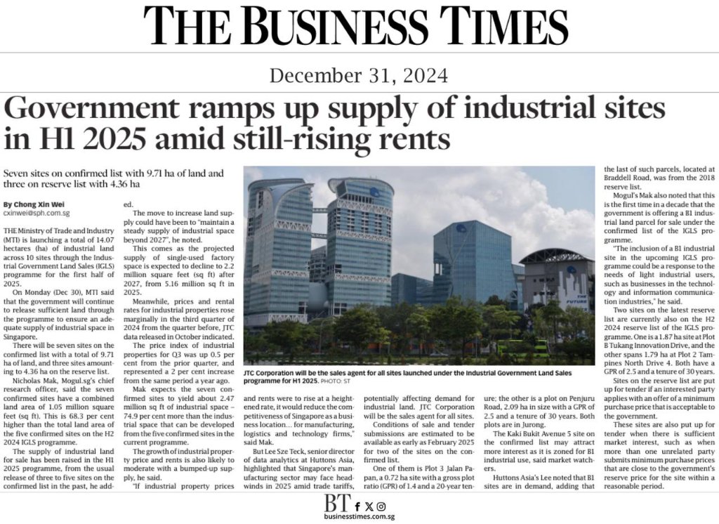 Jumbo Group to acquire leasehold interest in Tai Seng Street property from Boustead Industrial Fund