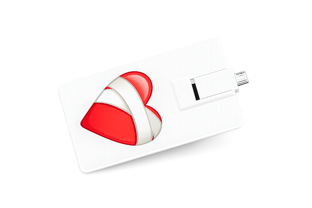 The Breakup EP USB card — micro USB side