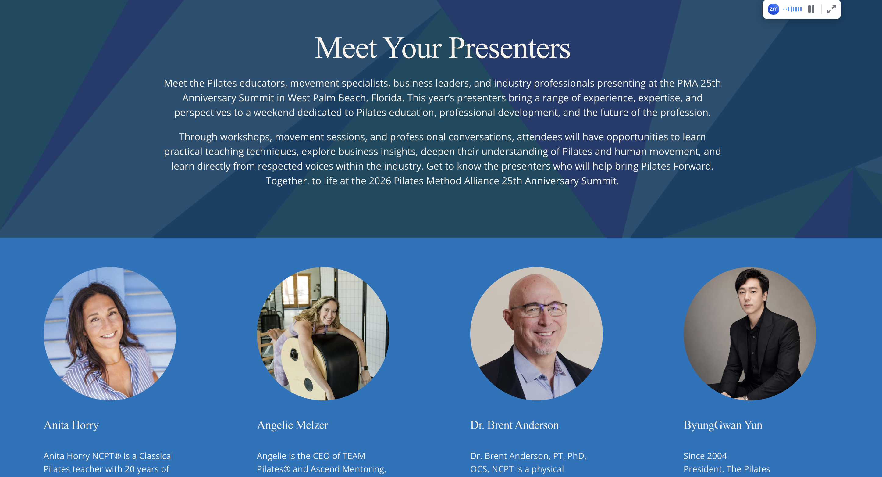 PMA Summit presenters