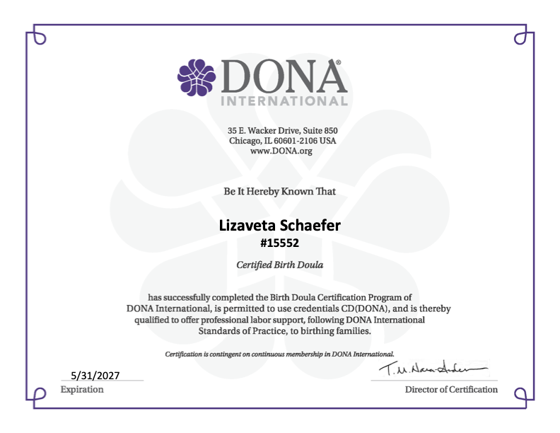 Certified Birth Doula