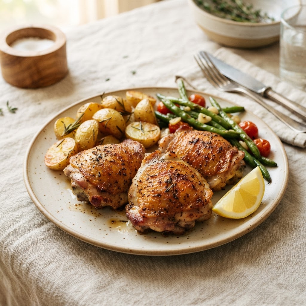 Crispy Baked Chicken Thighs