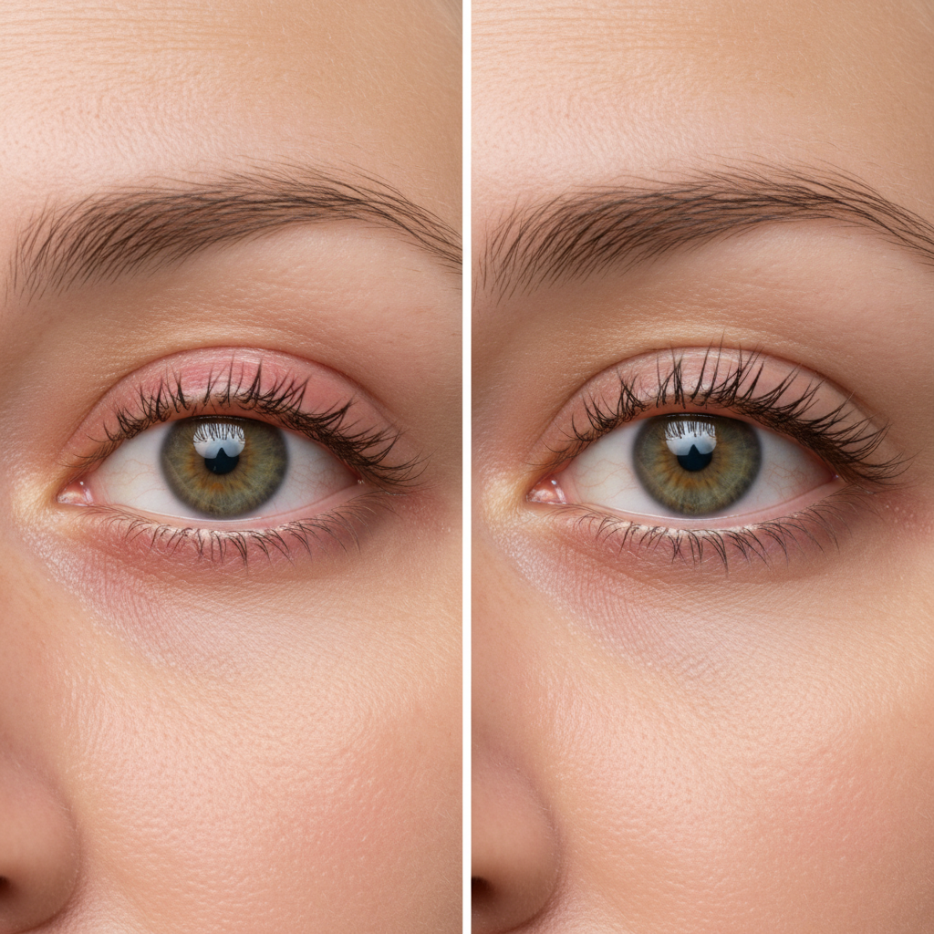 Before and after eye treatment results