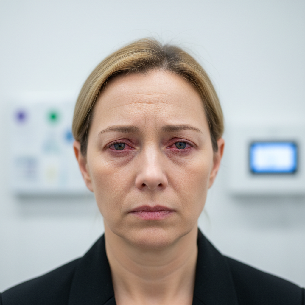 Patient experiencing dry eye symptoms