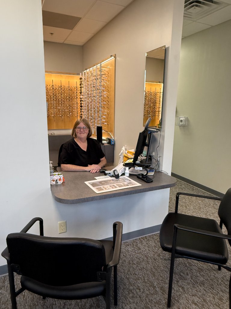 Eye examination room with phoropter