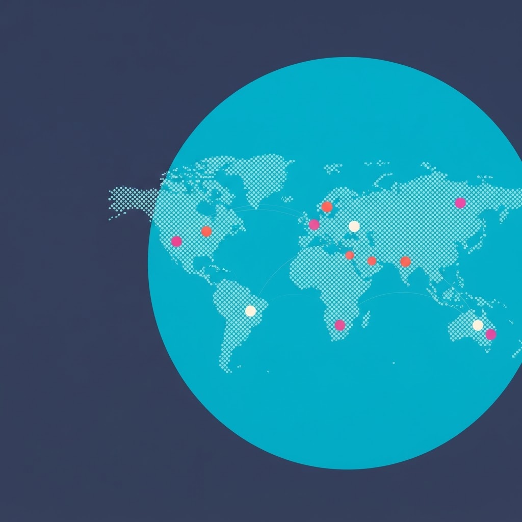 An illustrated map of connected business audiences