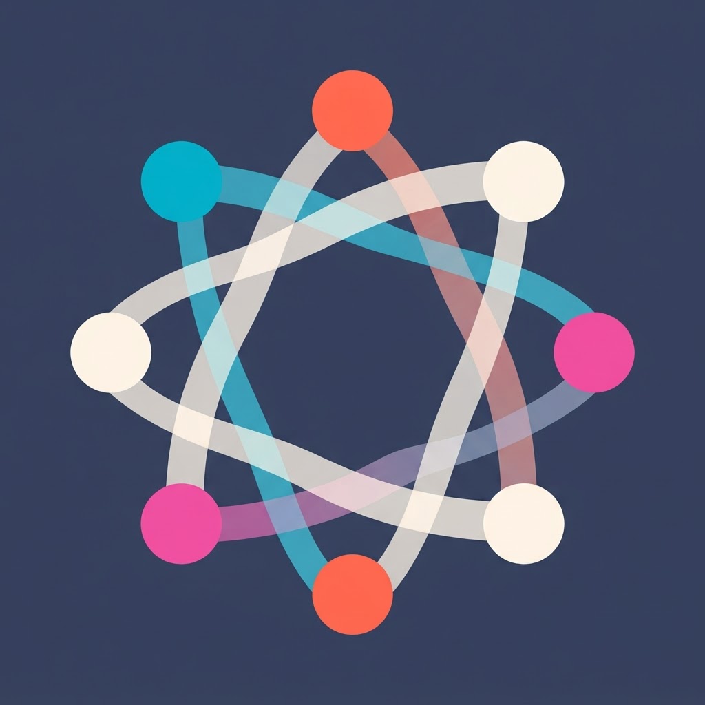 An interconnected network representing audience research