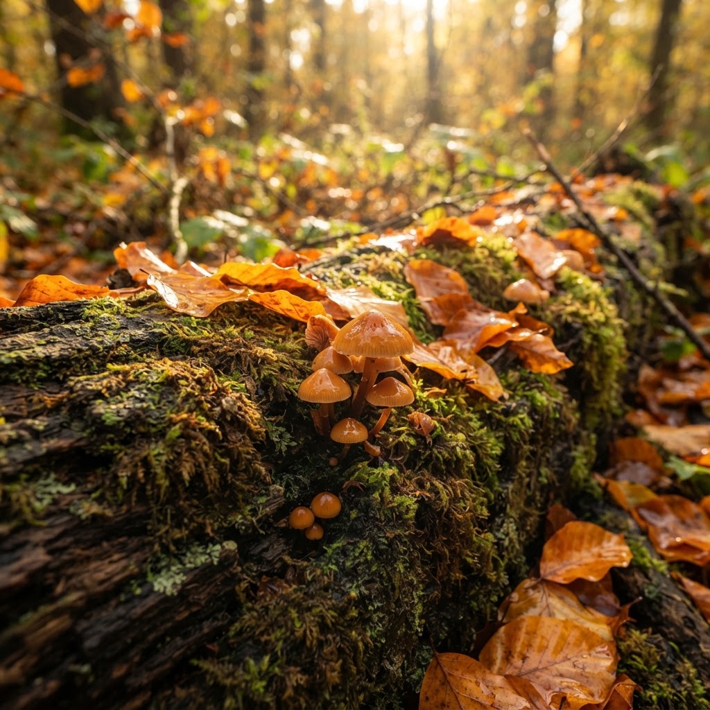 Die Ville im Herbst: Wenn 83 Pilzarten Totholz in Erde verwandeln