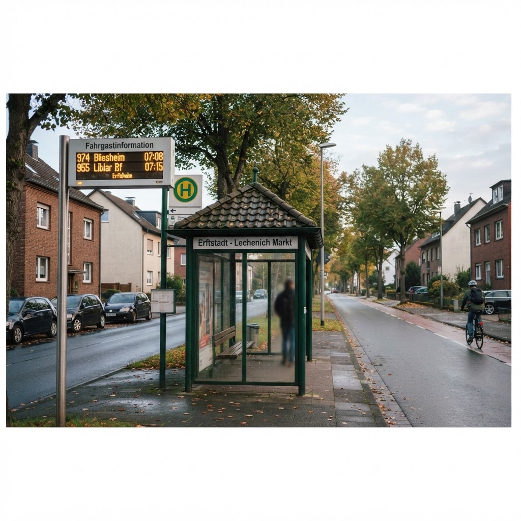 Erftstadt bekommt digitale Bushaltestellen: Abfahrten künftig in Echtzeit