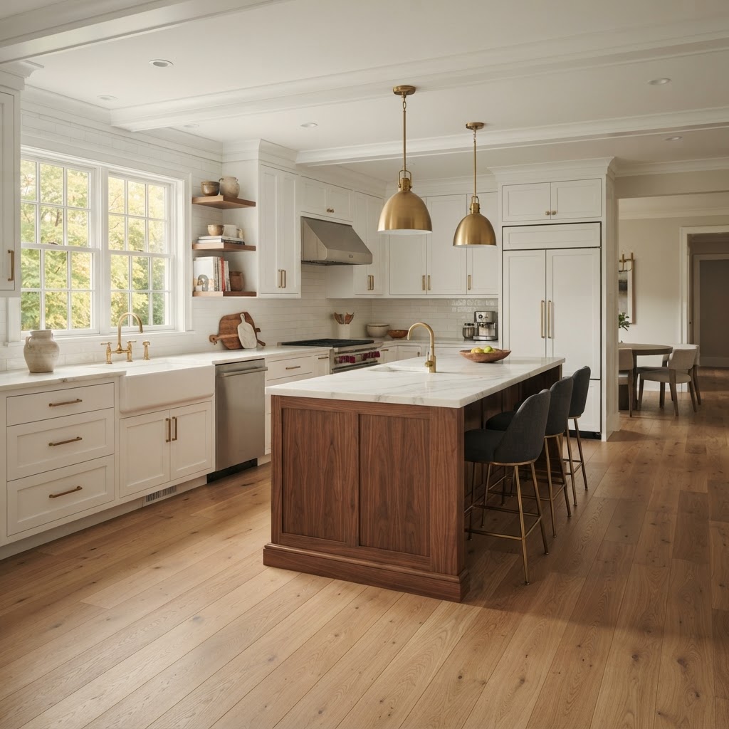 Custom kitchen remodel with island — North Jersey