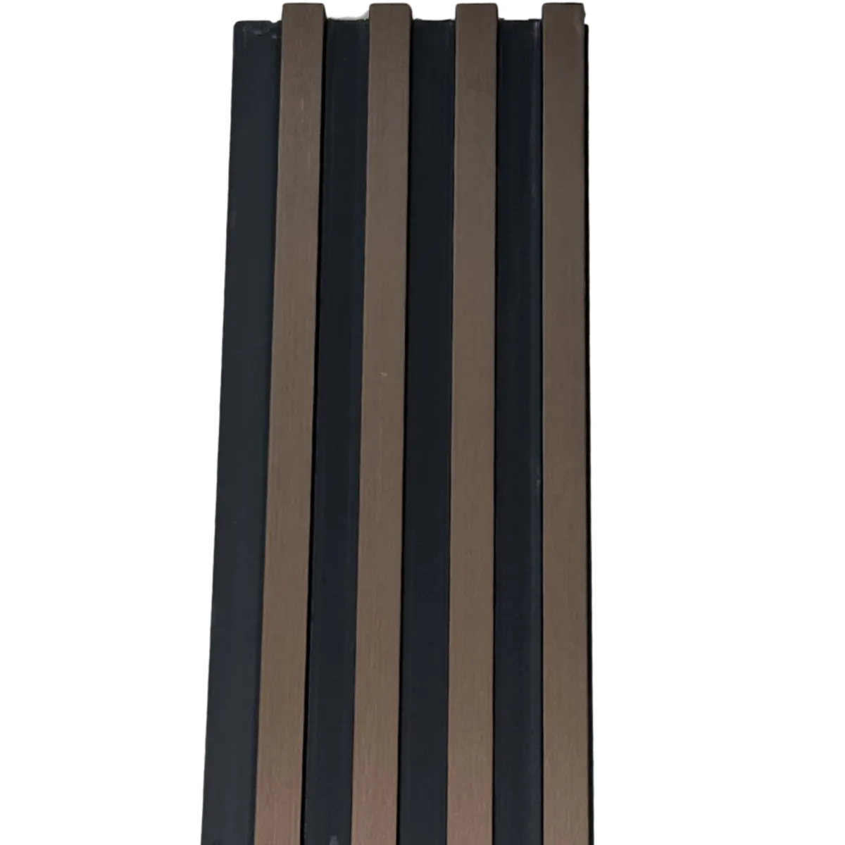 Metal Black and Brown Slat Wall Panel alternate