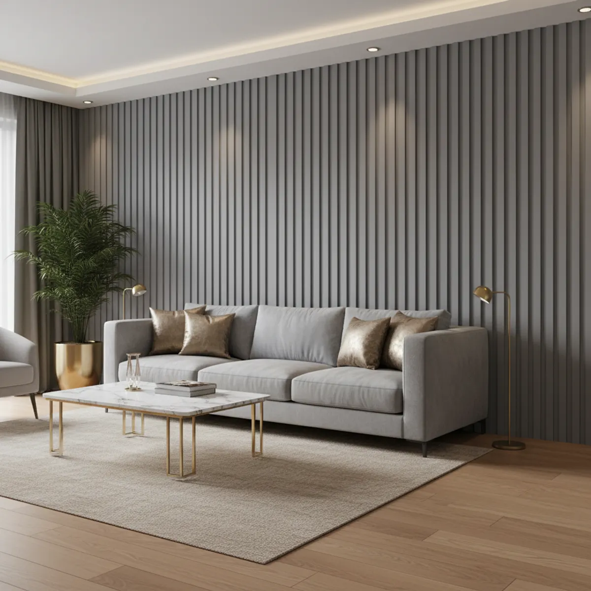 Sparkling Mauve Slat Wall Panel
