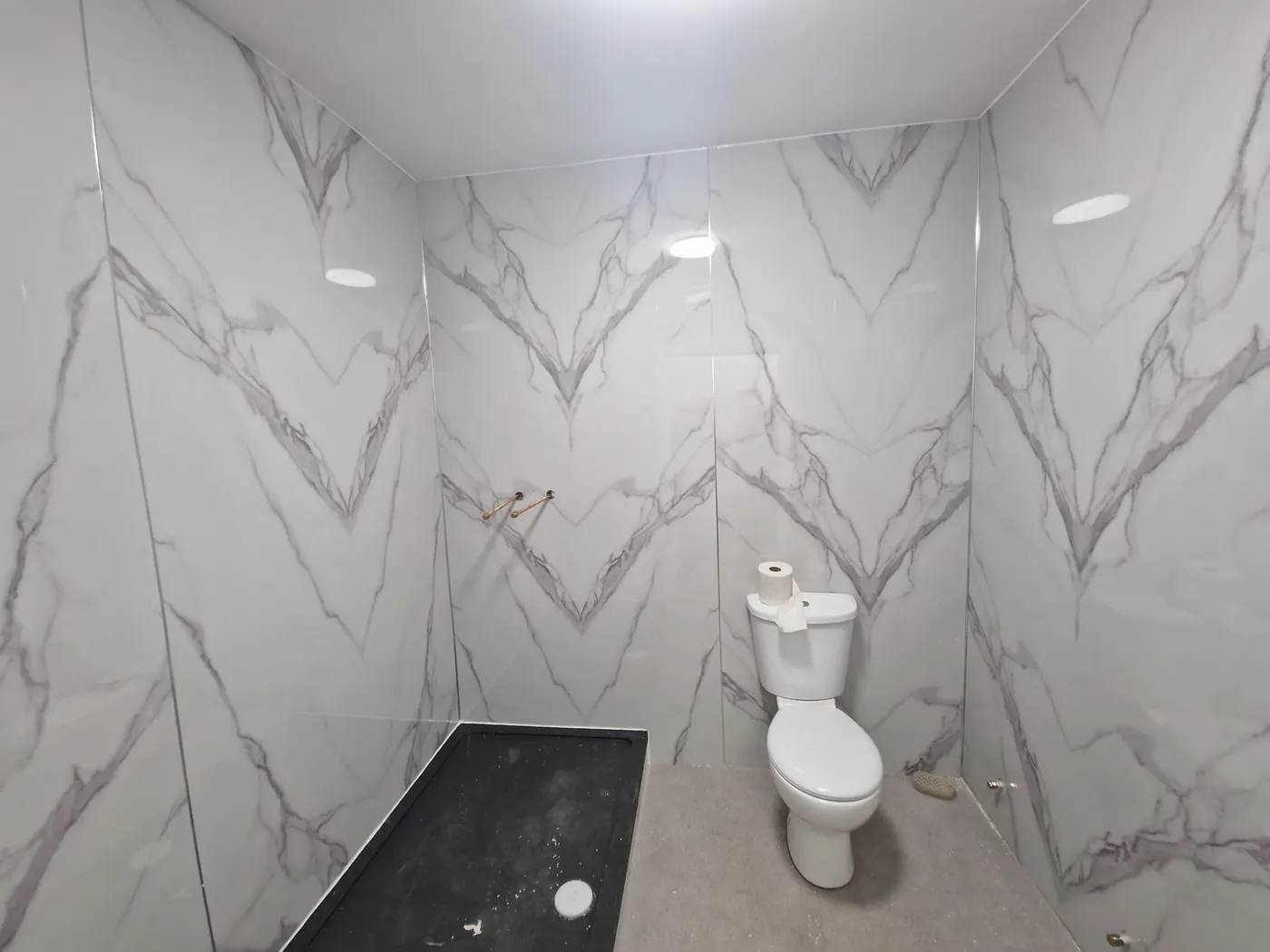 White and Grey Marble PVC Wall Panel 