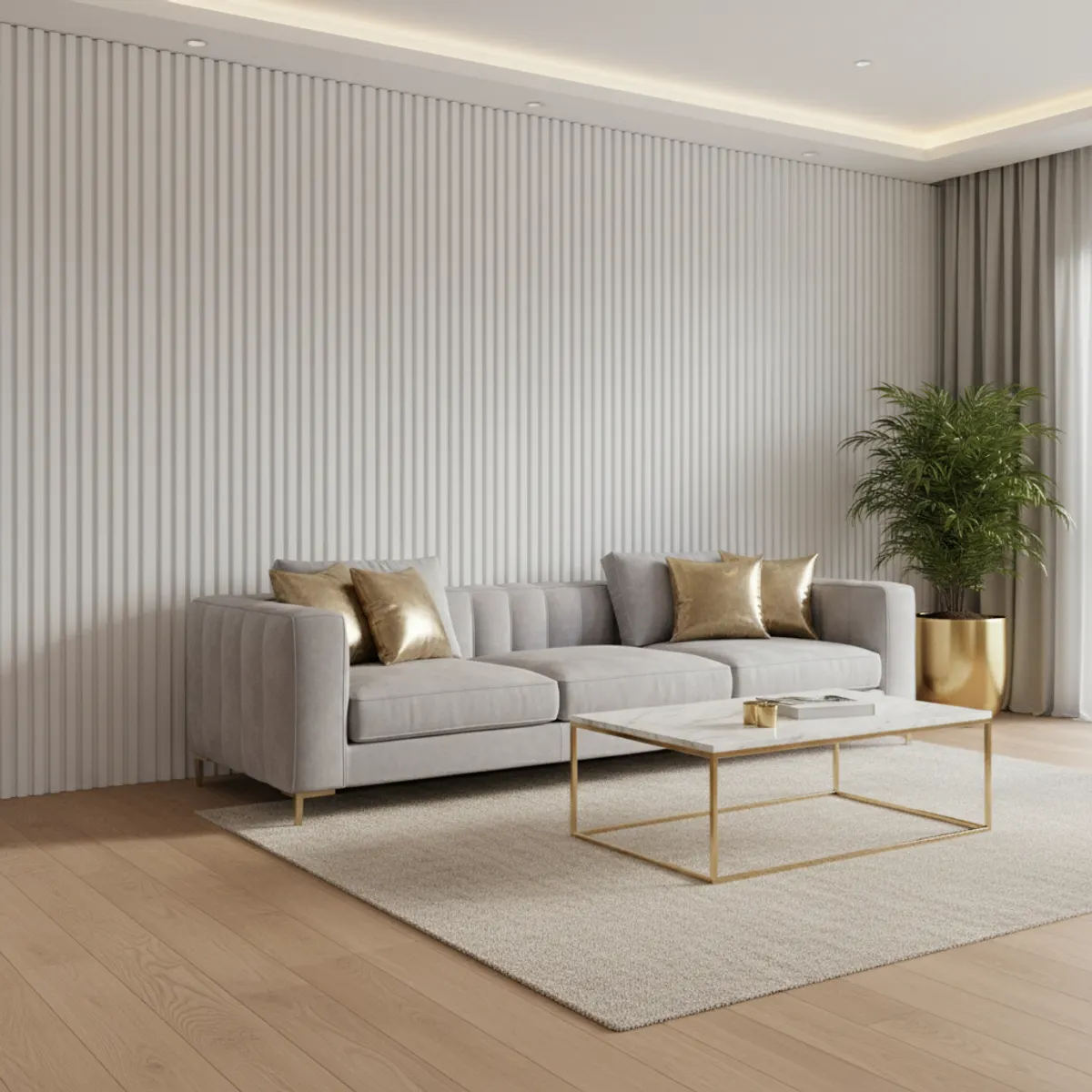 White Slat Wall Panel
