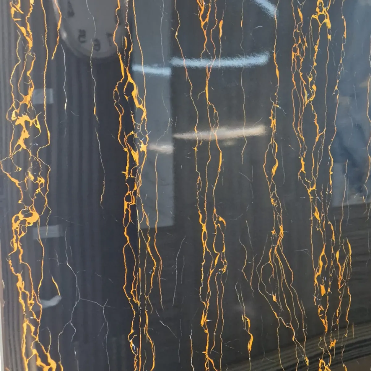 Black and Orange Marble PVC Wall Panel alternate