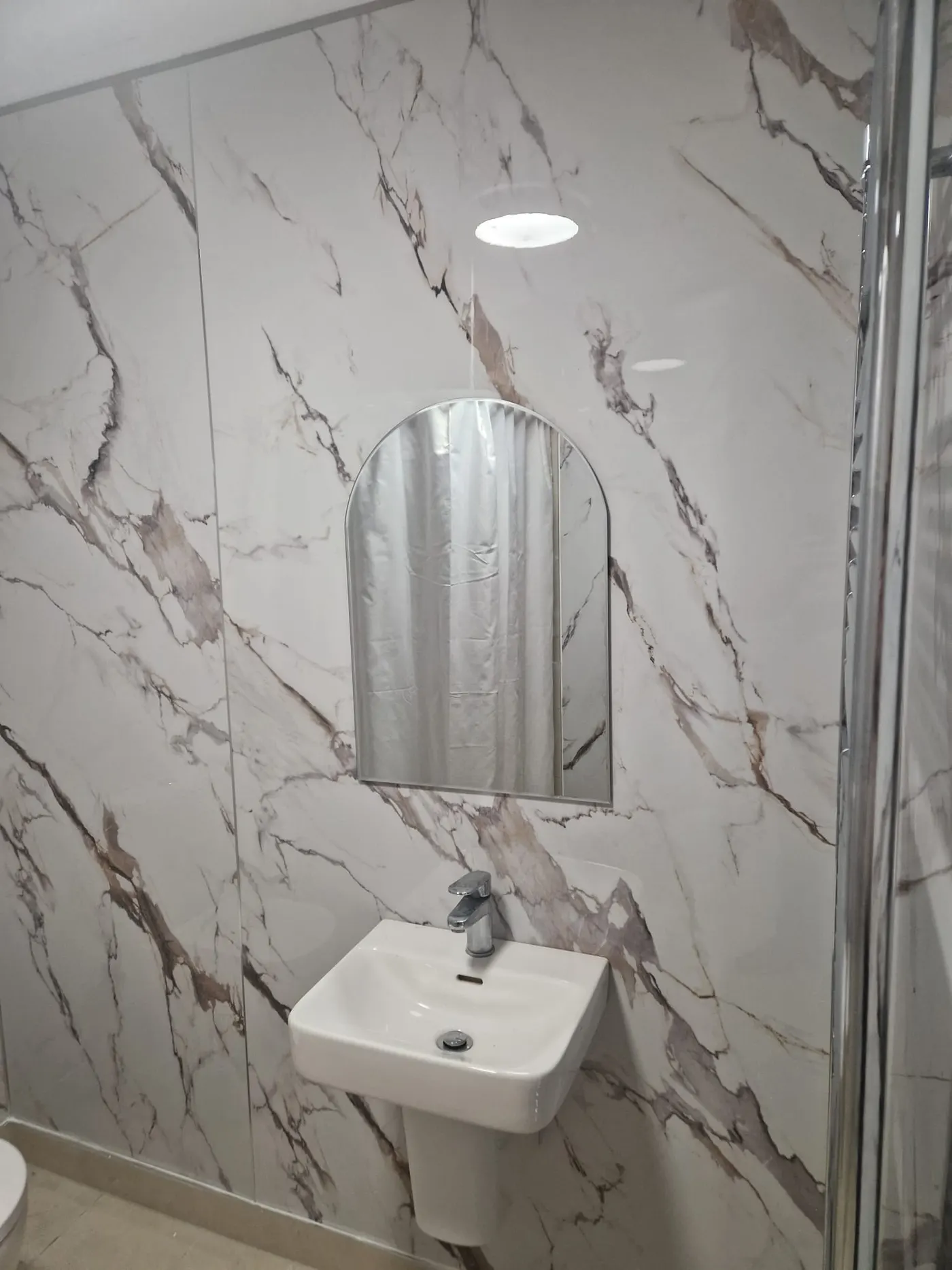 Granit PVC Wall Panel Installed in a bathroom