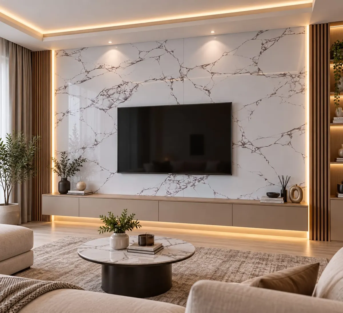 PVC MAEBLE WHITE AND BLACK STONE