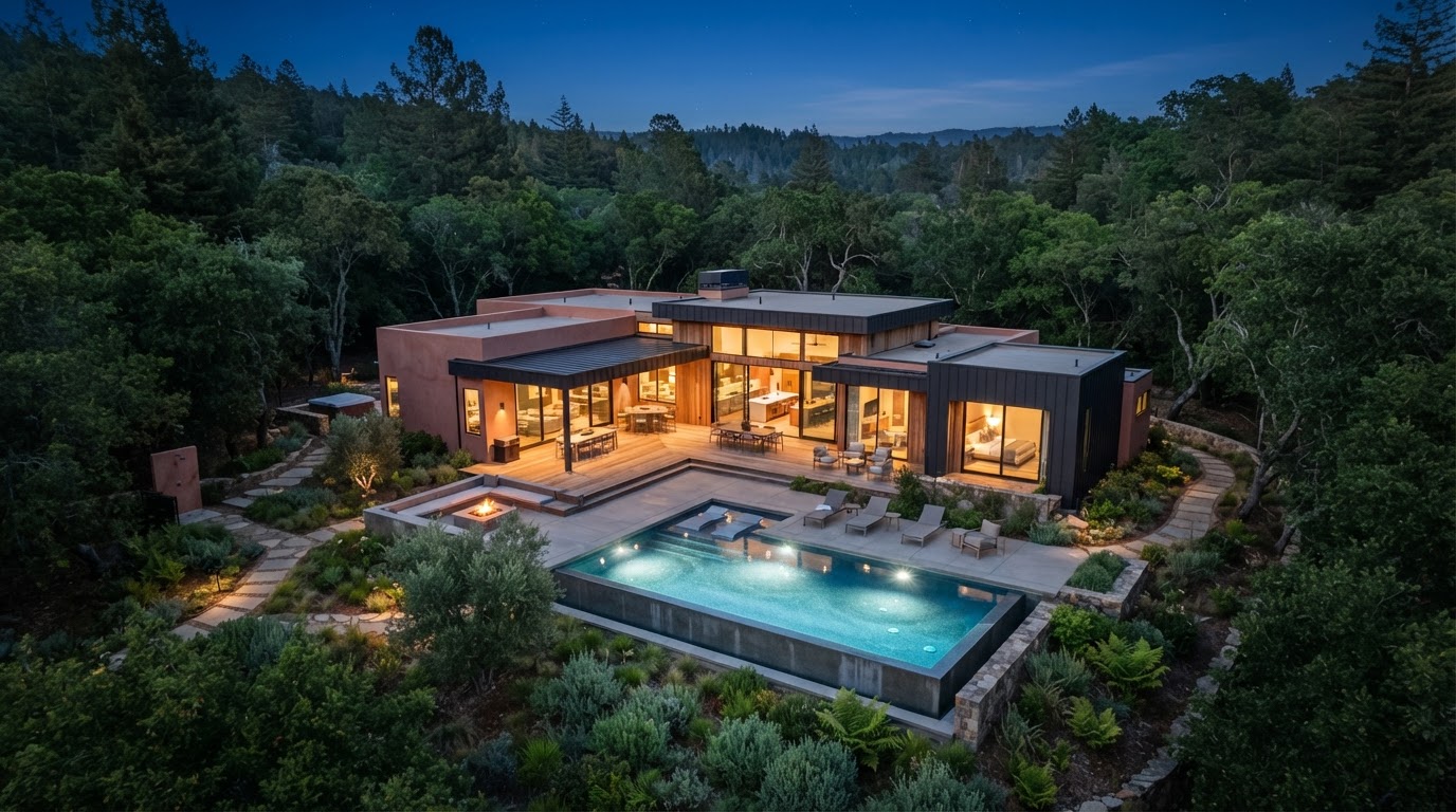 Modern vacation rental home with pool