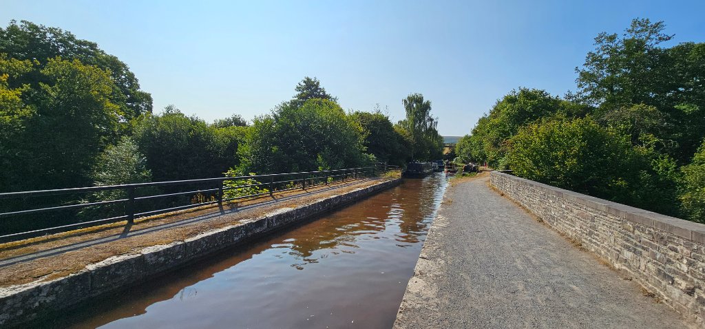 Brecon Canal towpath in summer sunshine