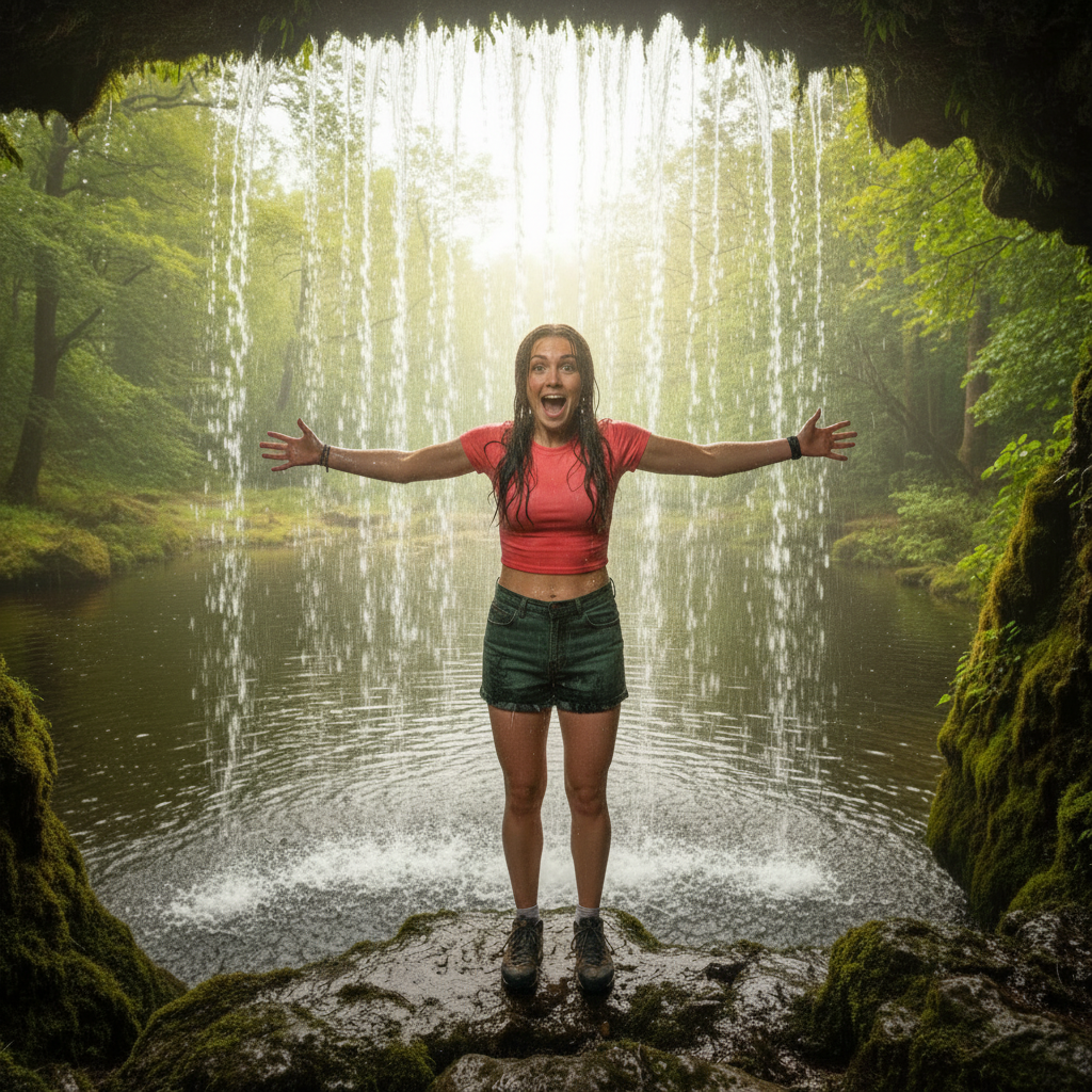 Behind the Waterfall