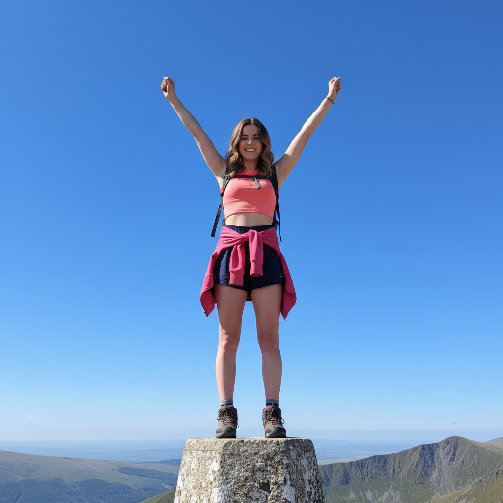 Hiking with Sophie — Snowdon Summit