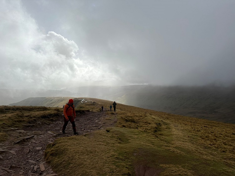 On the ridge in the mist