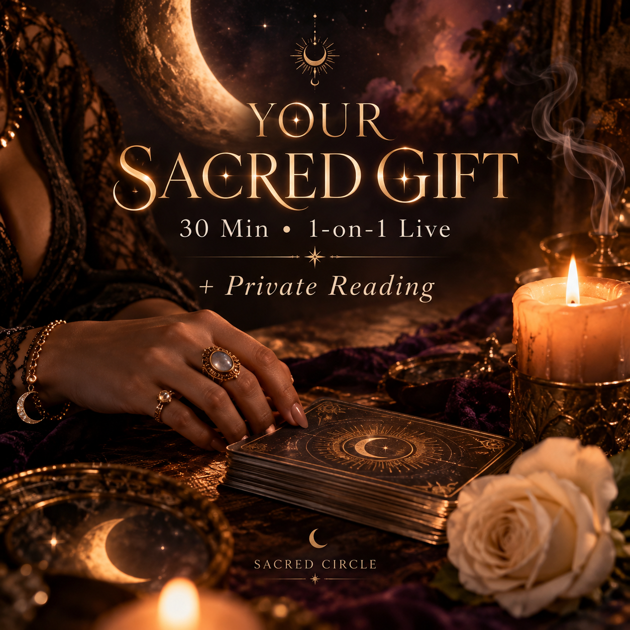 Your Sacred Gift, 30 minutes, 1-on-1 live, with a private reading