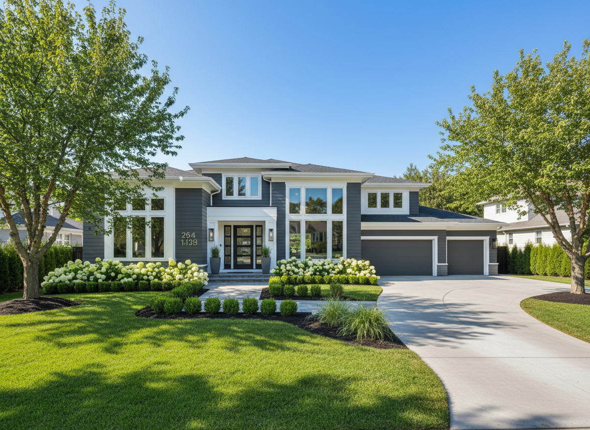 Exterior Gray Home