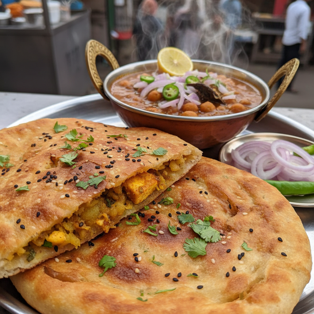 Amritsari Kulcha with Chole (1pc)
