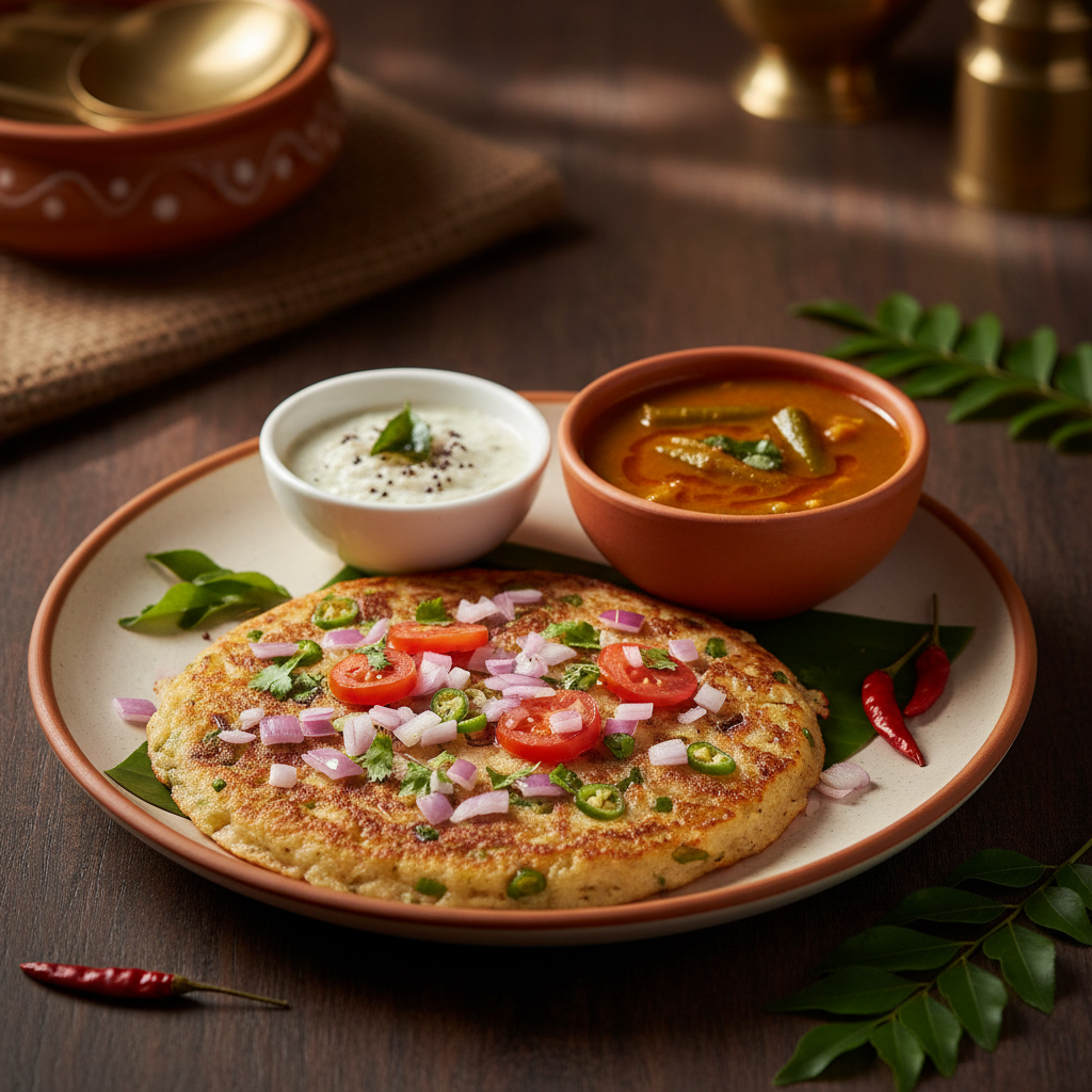 Onion Tomato Uttapam