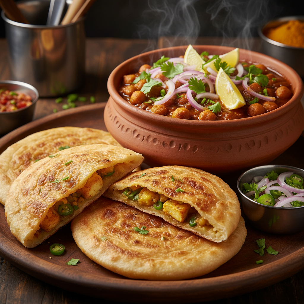 Amritsari Kulcha with Chole (2pcs)
