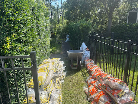 Lawn care on a wooded Mandarin Jacksonville property in Florida