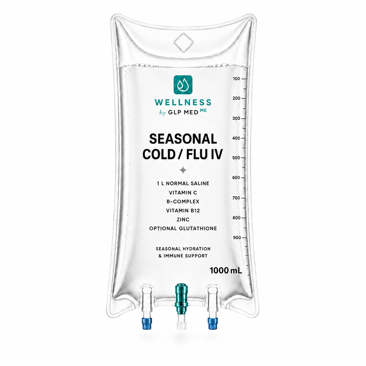Seasonal Cold & Flu IV IV hydration therapy bag — GLP MED ME, Rancho Cordova