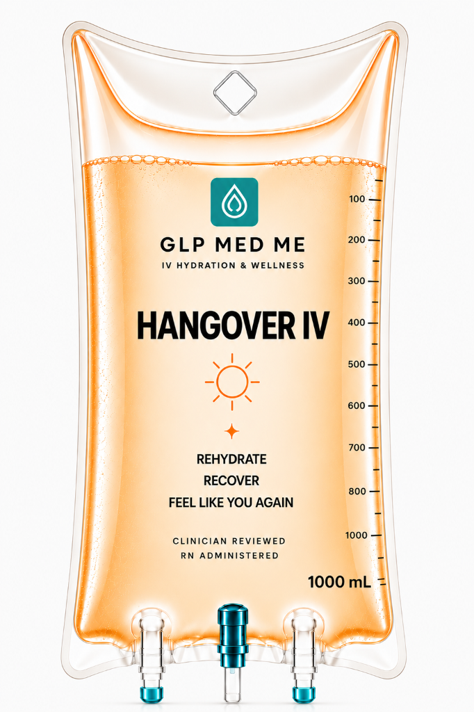 Hangover IV IV hydration therapy bag — GLP MED ME, Rancho Cordova