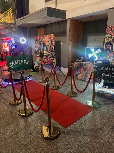 Party Shots' event booth setup ready to welcome guests