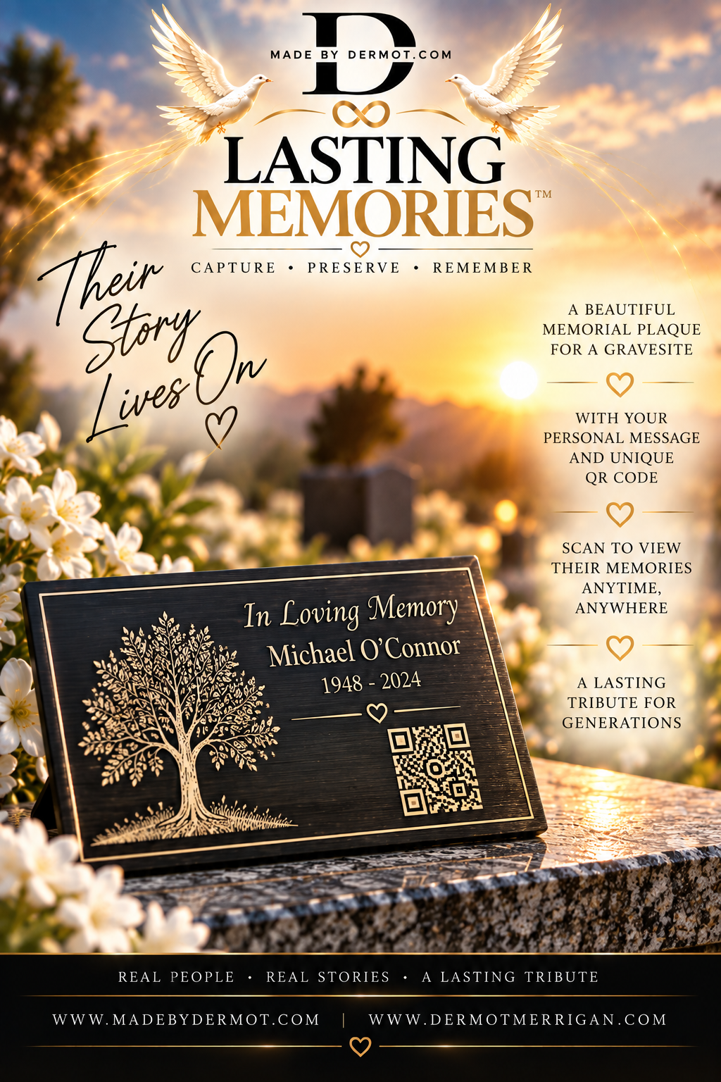 Memorial Plaque for Gravesites