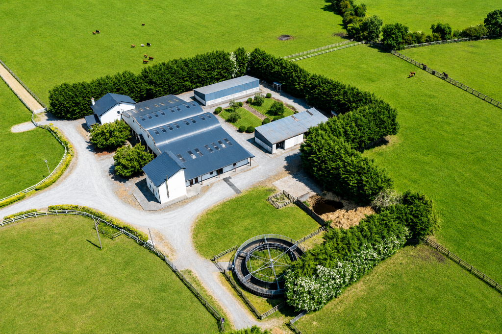 Aerial view of Crannagh Stud, County Kildare