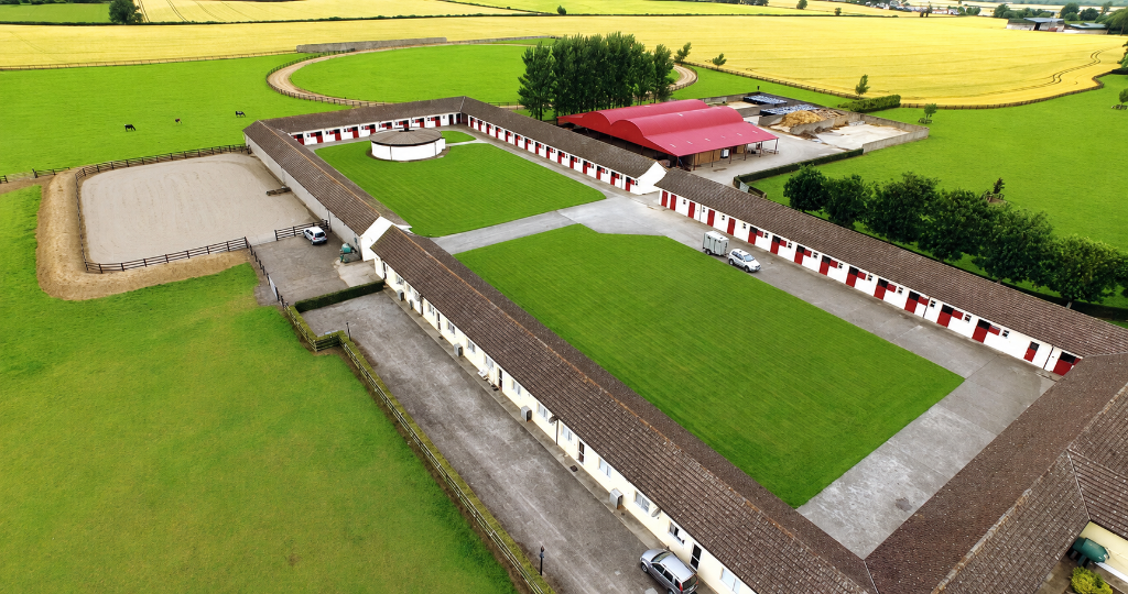 Aerial view of Bert House Stud yard, County Kildare