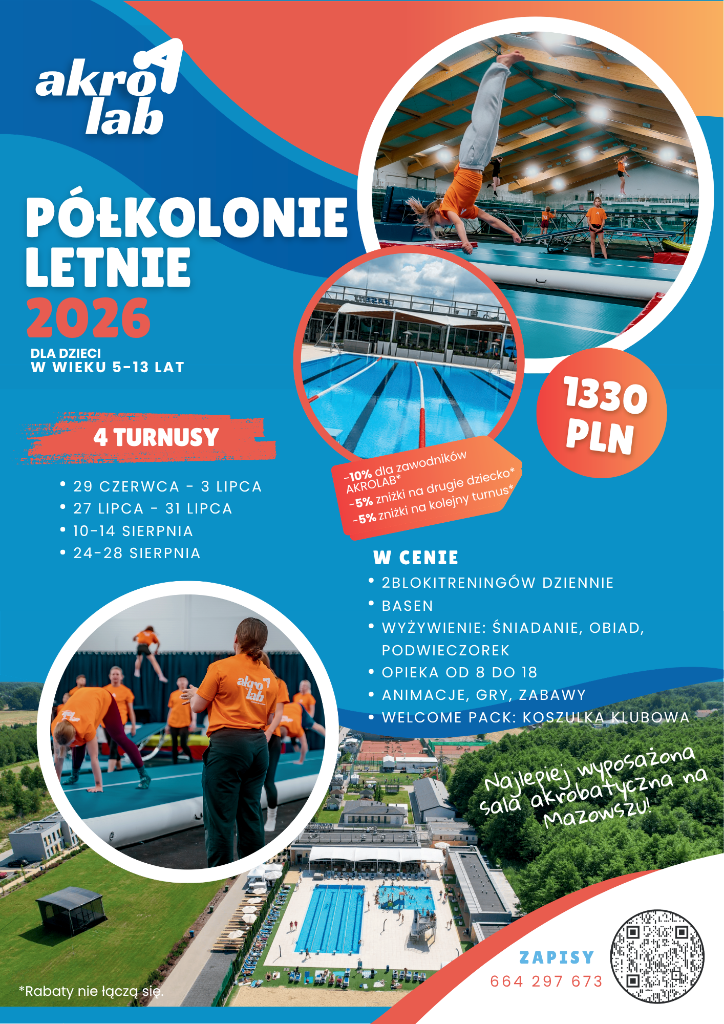 Ulotka Półkolonie Letnie 2026 AkroLab