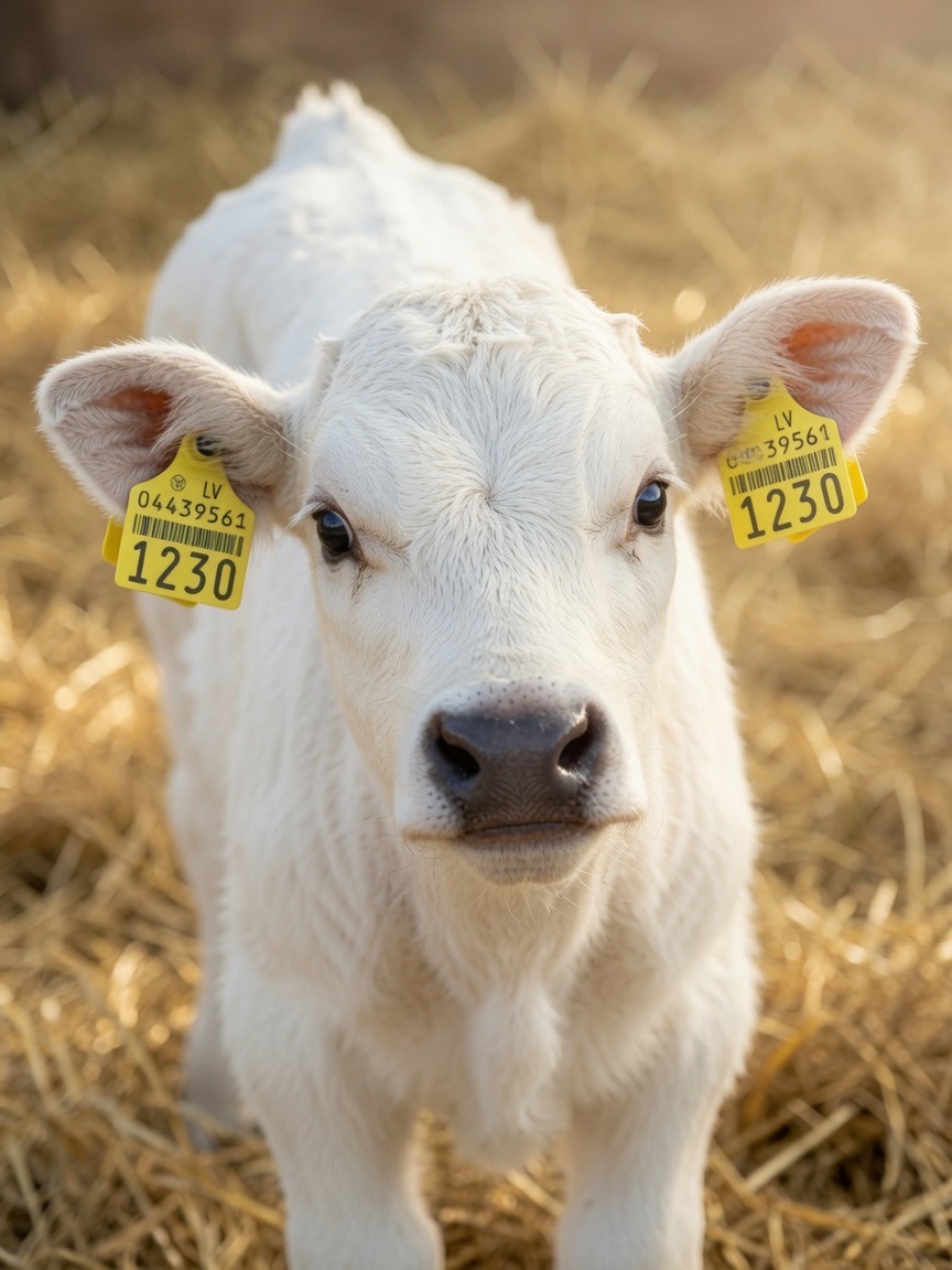 Calf in barn