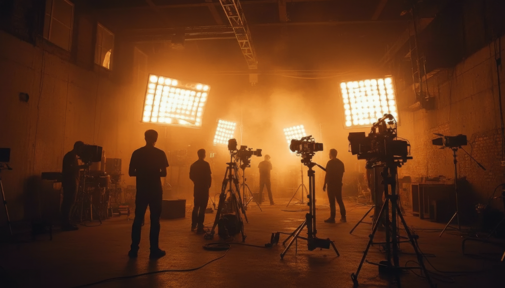 Film production on set