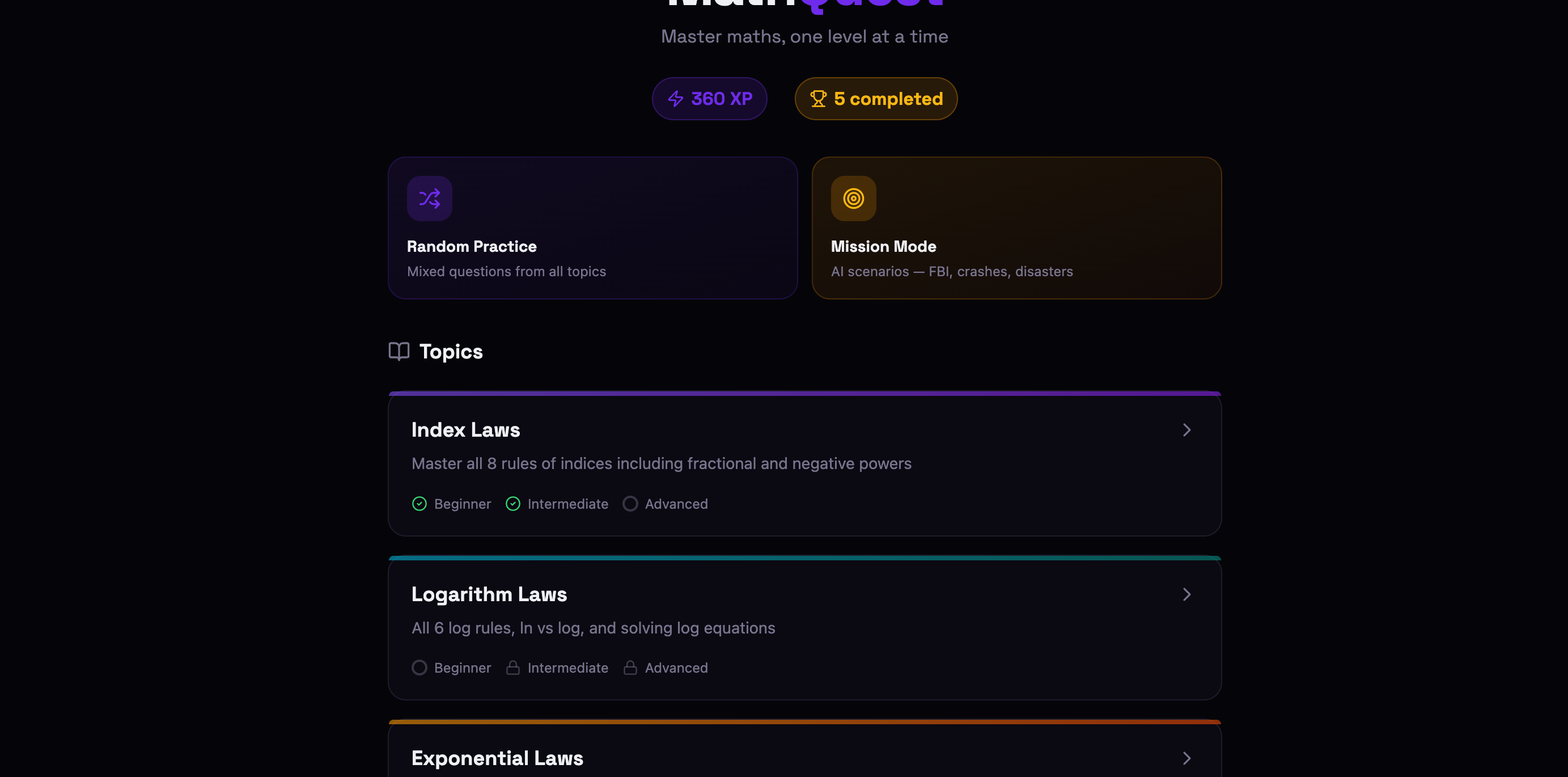 Math Matrix template preview