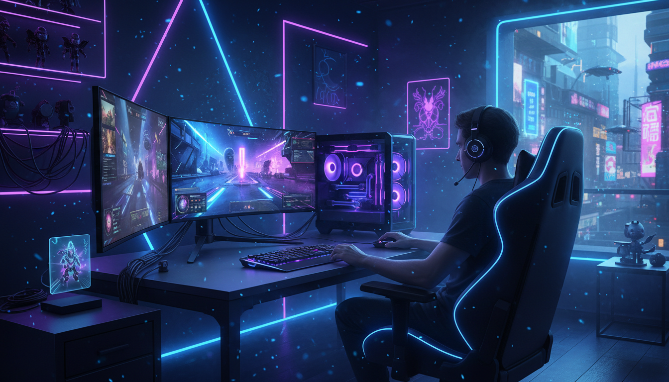 Setup gamer futurista