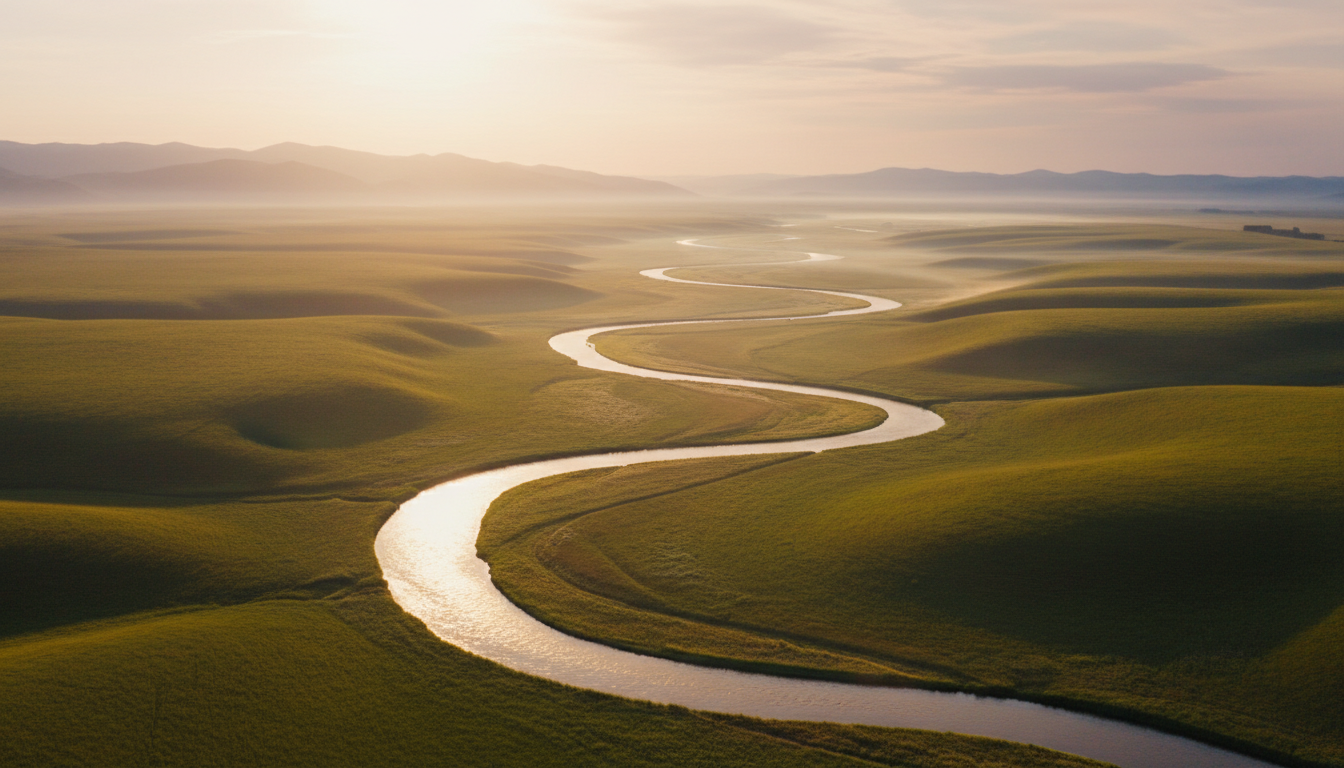 Peaceful river landscape