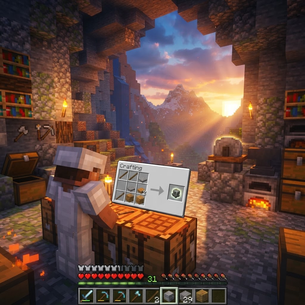 Make a Grindstone in Minecraft: Crafting, Uses & Tips