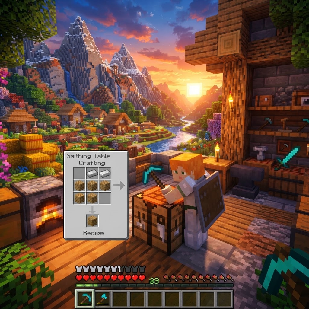 How to Make a Smithing Table in Minecraft: Recipe & Uses