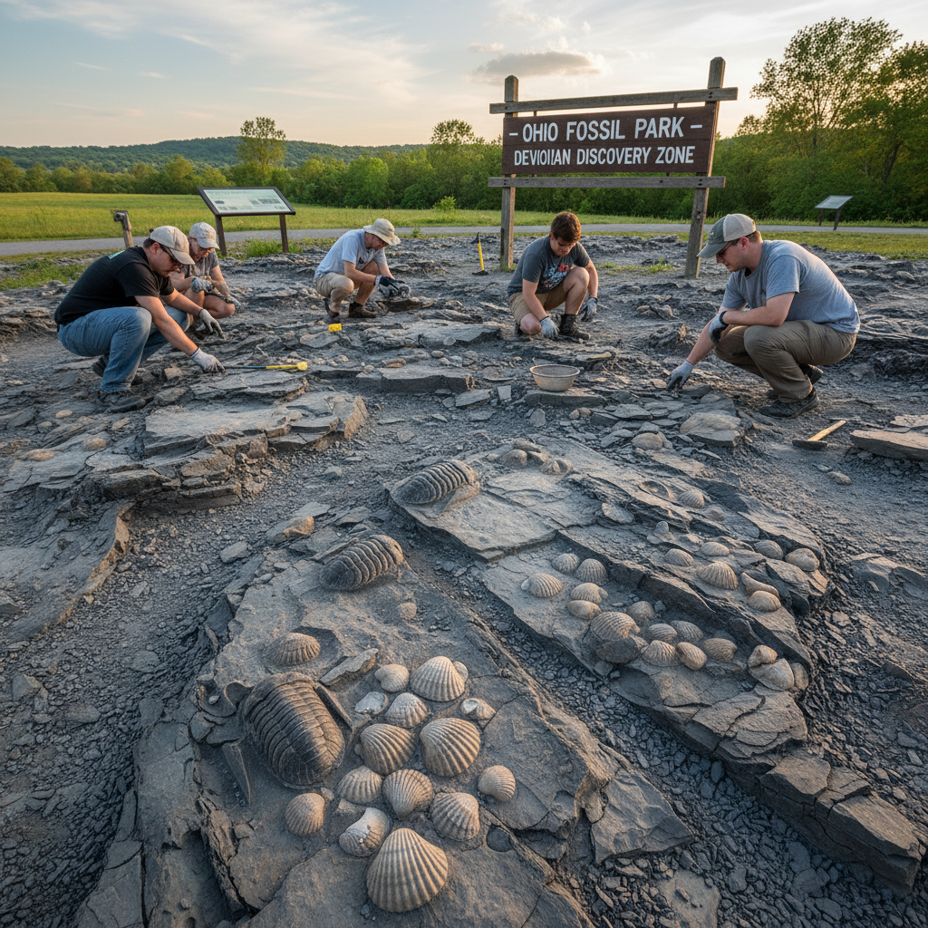 Trammel Fossil Park rockhounding location in Ohio