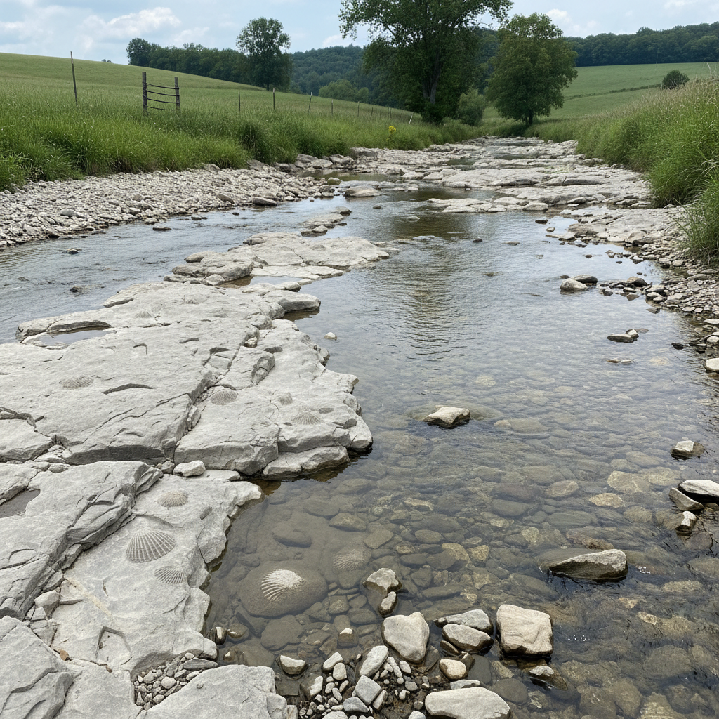 Paint Creek — Highland County rockhounding location in Ohio