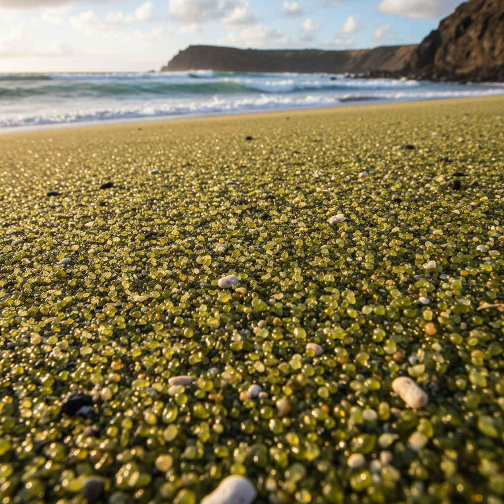 Papakolea Green Sand Beach Collecting pay-to-dig mine in Hawaii