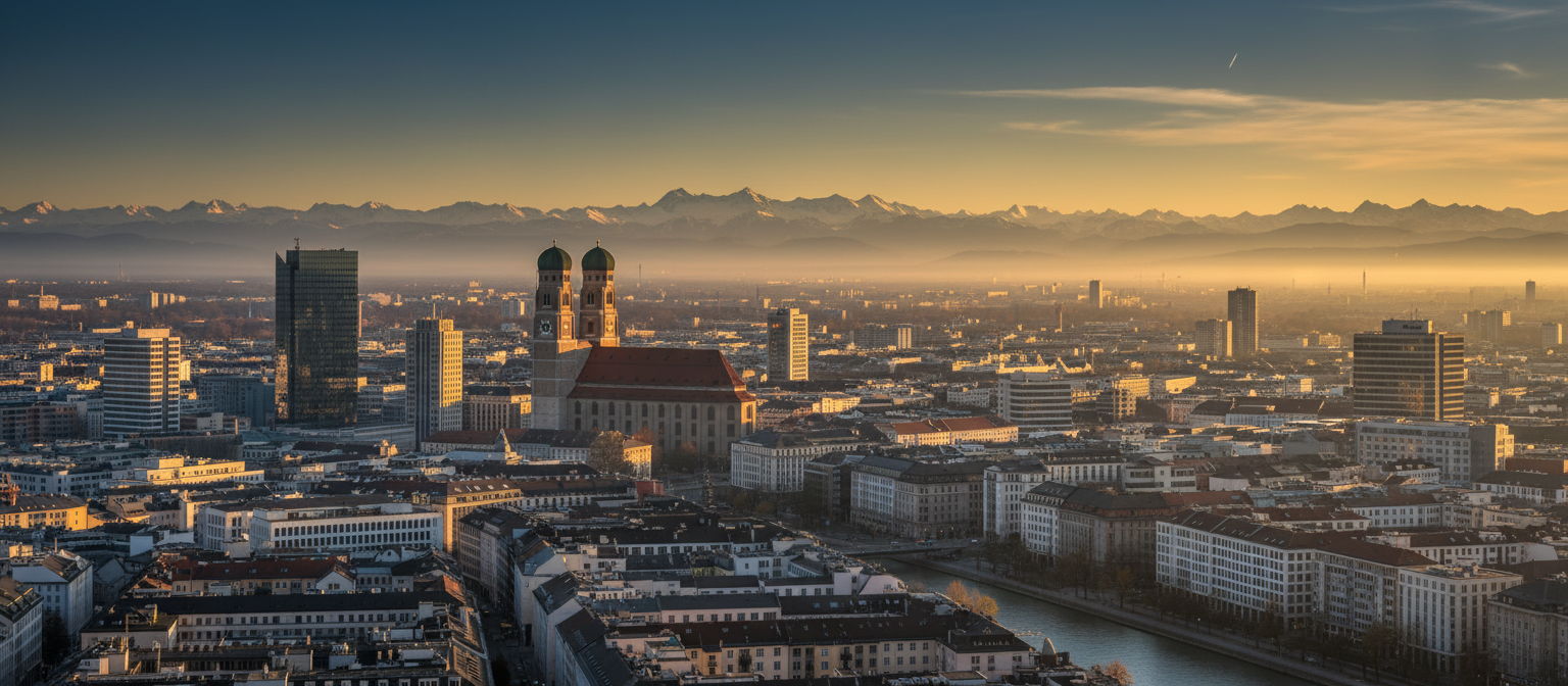 München Skyline — Standort der Steuerberatungskanzlei Linn Goppold